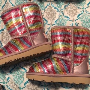Toddler Rainbow Sequin Ugg Boots